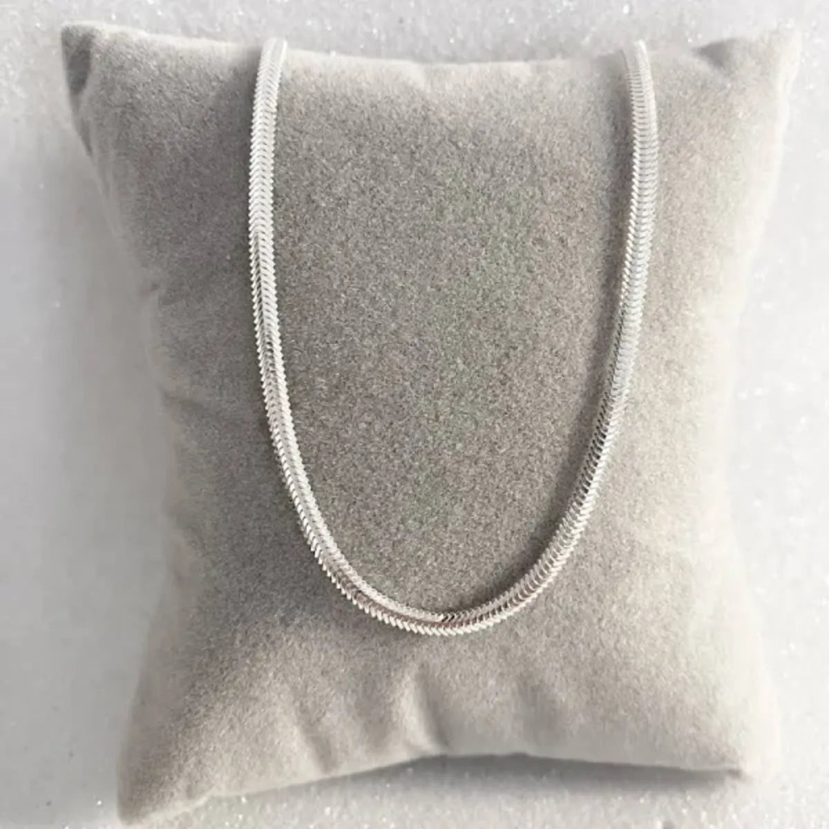 Corrente Feminina Lacraia 45cm Prata 925 Legítima