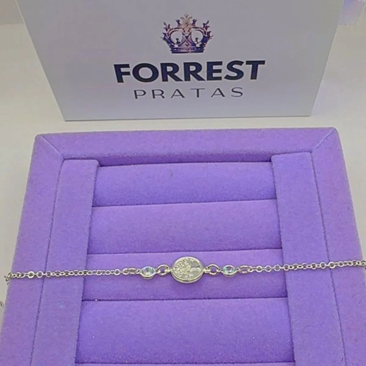 Pulseira Feminina Árvore de Vida Zircônia Prata 925 Legítima