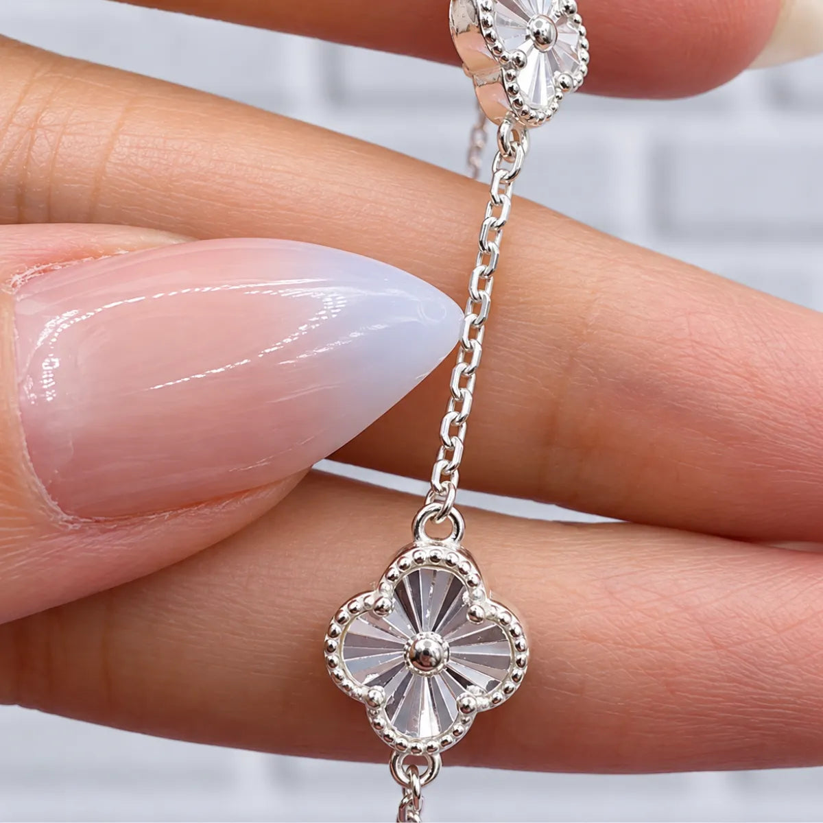 Pulseira Feminina 3 Trevos Prata 925 Legítima