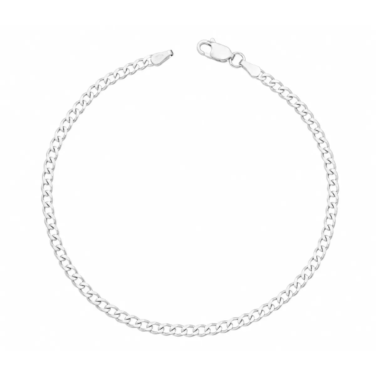 Pulseira Masculina Grumet 3mm Prata 925 Legítima