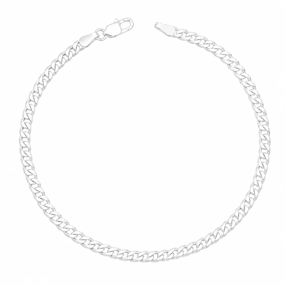 Pulseira Masculina Grumet 4mm Prata 925 Legítima