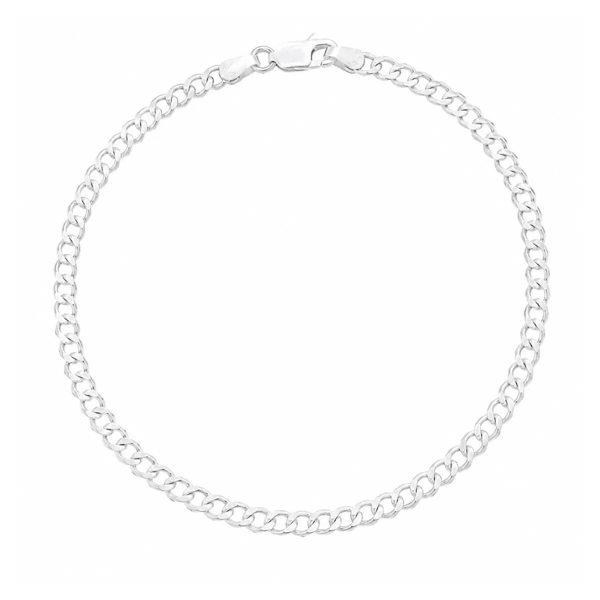Pulseira Masculina Grumet 3mm Prata 925 Legítima