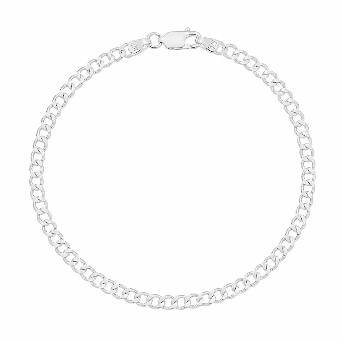 Pulseira Masculina Grumet 4mm Prata 925 Legítima